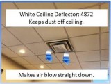 CEILING AIR and DUST DEFLECTORS-WHITE ACRYLIC