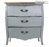 Vanessa Light Blue Distressed Bedside Table