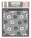 CrafTreat Flower Fusion Plaid Stencil for Wall Decor  Floral Ste