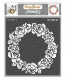 CrafTreat Rose Wreath Stencil for Painting  Rose Stencil