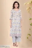 Komal Jaal Block Print Kurta- Rose Shree