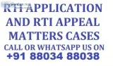 RTI Application and Appeal Services Call 91 88034 88038