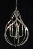 John Richard Ribbons of Nickel Swirls Five-Light Pendant  Luxury