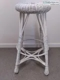 VINTAGE 32&quot WICKER RATTAN PLANTER COUNTERBAR STOOL