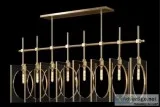 John Richard Genesis Acrylic Eight-Light Pendant in Antique Bras