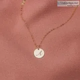 Custom Initial Disc Necklace