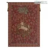 BUY LICORNE CAPTIVE ROUGE FRENCH TAPESTRY