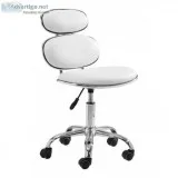 Zuo Furniture Iris Office Chair White  Stylish Furniture At Gray