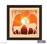 Wooden base printed wall decor