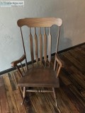 Vintage Adult Solid Wood Rocking Chair for sale