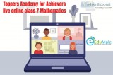 Toppers Academy for Achievers live online class 7 Mathematics