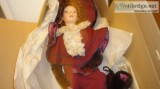 21&rdquo Porcelain Franklin Heritage Doll with broken leg