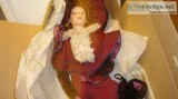 21&rdquo Porcelain Franklin Heritage Doll with broken leg
