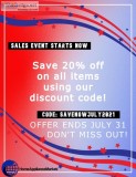 JULY SALES EVENT STARTS NOW
