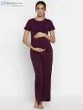 Maternity Pajama Set - T-shirt with Night Pants