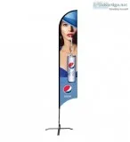 Outdoor exhibit displays in Ontario  Canadian Flag banner for Sa