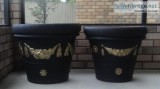 New - VersaceRenaissance Plant Pots with Lion Paw Stands