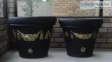 New - VersaceRenaissance Plant Pots with Lion Paw Stands