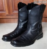 ARIAT Men s Sz 9.5D Black Leather Rambler Western-Square Toe Boo