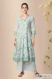 Shreya V-Neck Angrakha Kurta- Rose Shree