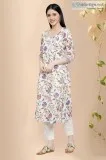 Riddhi Stylised Cotton Kurta- Rose Shree