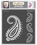 CrafTreat Stencil - Paisley Border Design Paisley Pattern