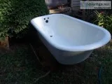Cast Iron Tub with claw feet.