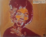 Jimi Hendrix In The Fall &ndash 16&Prime x 20&Prime Canvas