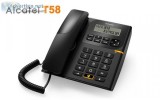 Alcatel T58 and eco-friendly handsfree corded landline phone.