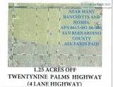 1.25 ACRE LOT OFF TWENTYNINE PALMS HIGHWAY 518-01