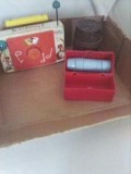 ANTIQUE TOYS  FISCHER PRICE WIND UP RADIO WOODEN BLOCK SET REAL 