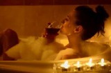 Relax in a bath with a glass of fine wine after a hard day