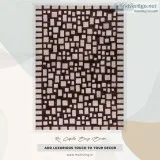 Luxury abstract geometric contemporary handmade leather tufted r