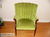 Wing back padded chair