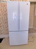 White GE French Door Refrigerator