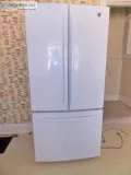 White GE French Door Refrigerator