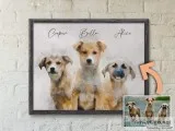 Create three pet portraits painting online
