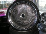 4 22 inch 100 spoke wire wheels and tires