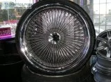 4 22 inch 100 spoke wire wheels and tires