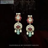 Buy strikingly beautiful polki earrings online