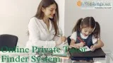 Online private tutor finder system