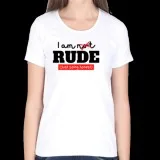 White funny printed t-shirts for women