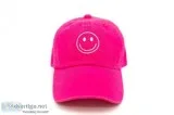 Hot Pink Smiley Face Hat