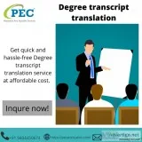 Degree transcript translation