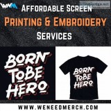 Get Affordable Screen Printing and Embroidery Services on Any Fa