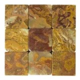 MULTI RED ONYX 4X4 NATURAL STONE TILE