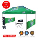 Canopy Tent 10x20 with Table covers Custom Flags Banners