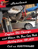 Car oil change in dubai (all car parts available )
