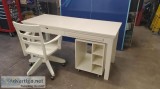 Pottery Barn desk chair and rolling cart