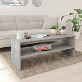 Coffee Table Concrete Grey 100x40x40 cm Chipboard
